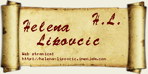 Helena Lipovčić vizit kartica